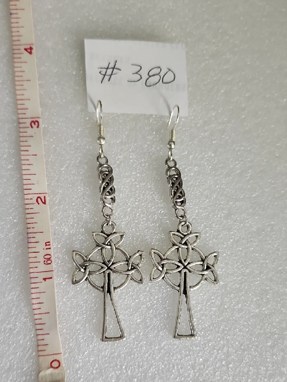 Hand Crafted Silver Celtic Knot Tree Drop Earrings for Women